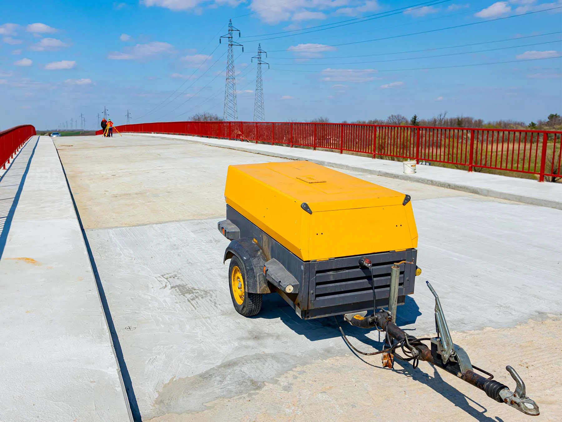 Temporary construction power setup