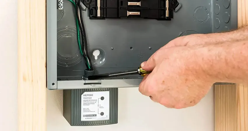 Whole home surge protection